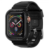 Spigen Apple Watch 44/45 mm Skal med rem Rugged Armor Pro Sort