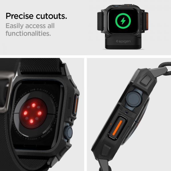 Spigen Apple Watch 45mm Rem og Skal Lite Fit Pro Mat Sort