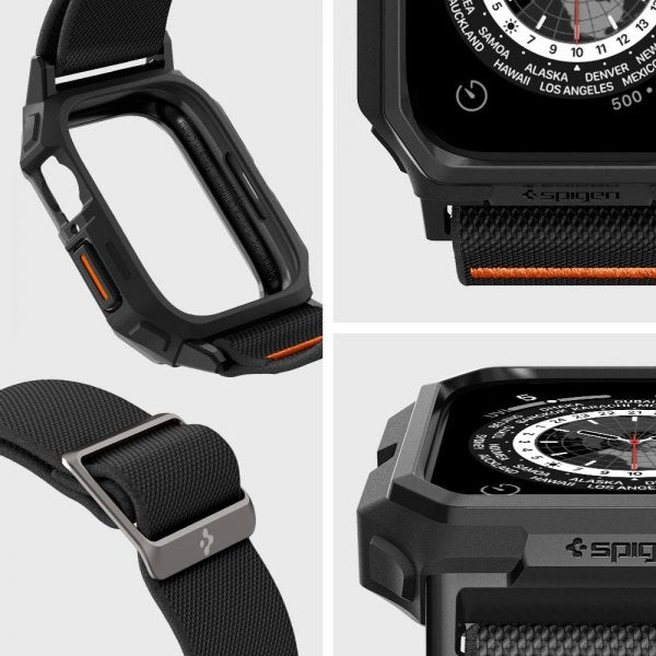 Spigen Apple Watch 45mm Rem og Skal Lite Fit Pro Mat Sort