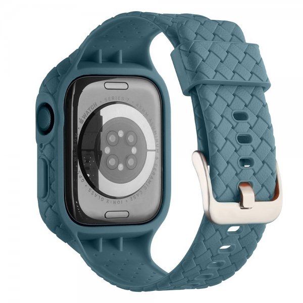 Apple Watch 45mm Rem Vævet Struktur Grønblå