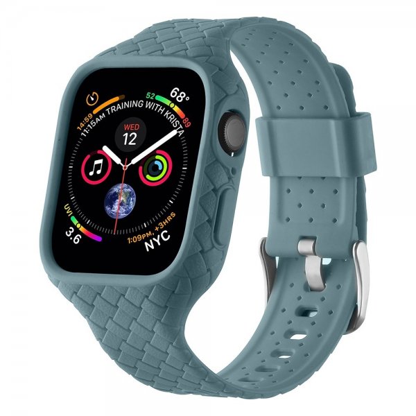 Apple Watch 45mm Rem Vævet Struktur Grønblå