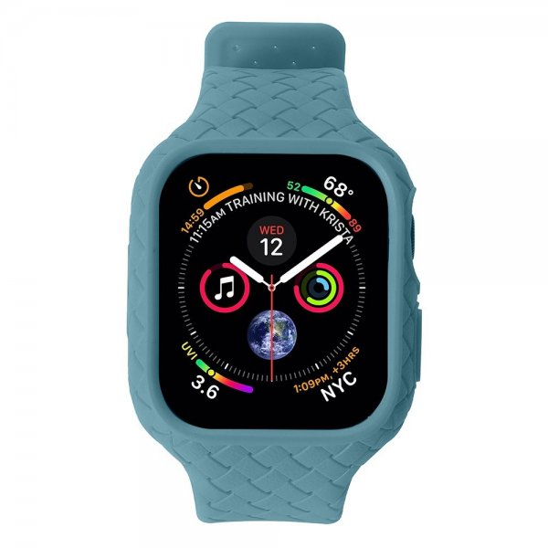 Apple Watch 45mm Rem Vævet Struktur Grønblå