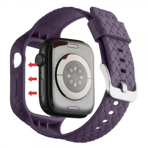 Apple Watch 45mm Rem Vævet tekstur Lilla