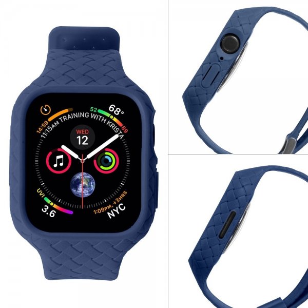 Apple Watch 45mm Rem Vævet tekstur Mørkeblå