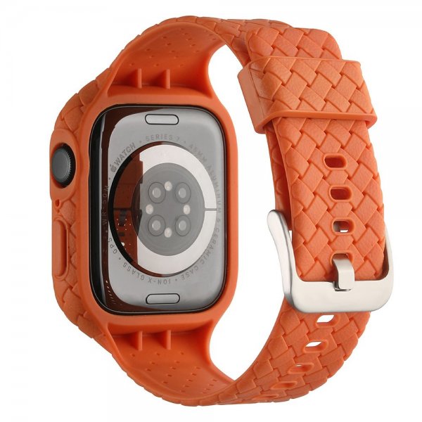 Apple Watch 45mm Armbånd Vævetekstur Orange