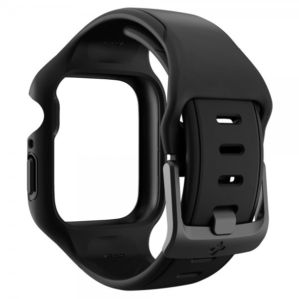 Spigen Apple Watch 45mm Skal med Armbånd Liquid Air Pro Sort