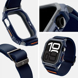Spigen Apple Watch 46 mm (Series 10/11) Rem og Etui Lite Fit Pro Navy Blue