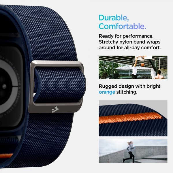 Spigen Apple Watch 46 mm (Series 10/11) Rem og Etui Lite Fit Pro Navy Blue