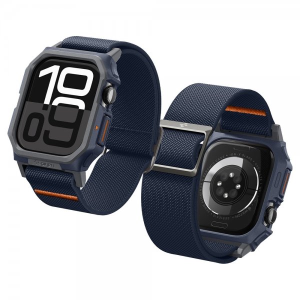 Spigen Apple Watch 46 mm (Series 10/11) Rem og Etui Lite Fit Pro Navy Blue