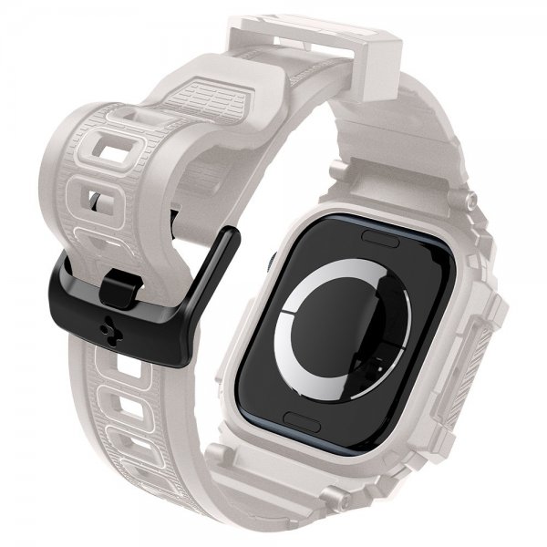 Spigen Apple Watch 46 mm (Series 10/11) Armbånd og Etui Rugged Armor Pro Dune Beige