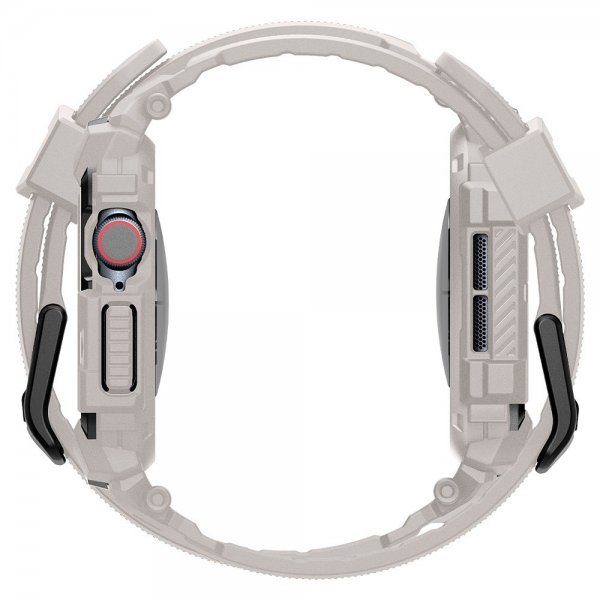 Spigen Apple Watch 46 mm (Series 10/11) Armbånd og Etui Rugged Armor Pro Dune Beige