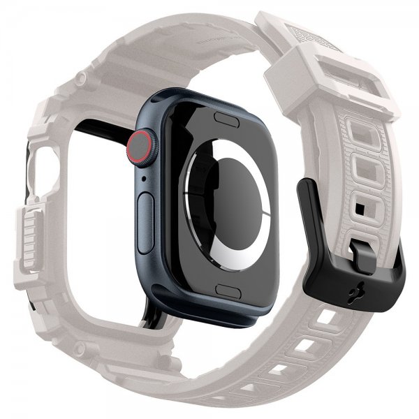Spigen Apple Watch 46 mm (Series 10/11) Armbånd og Etui Rugged Armor Pro Dune Beige