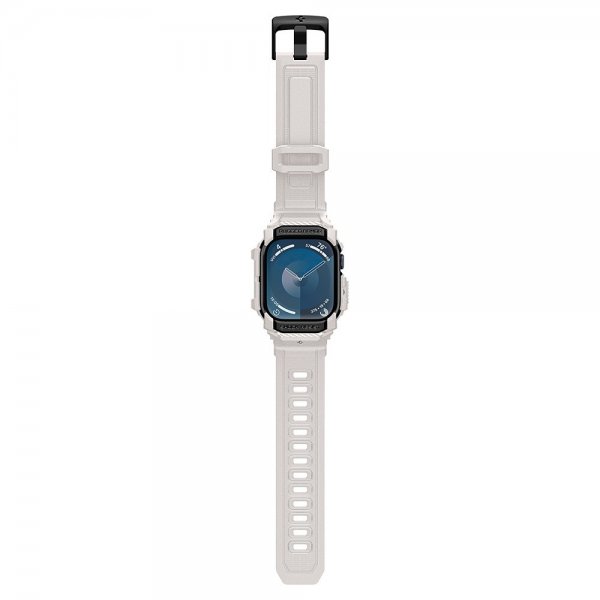 Spigen Apple Watch 46 mm (Series 10/11) Armbånd og Etui Rugged Armor Pro Dune Beige