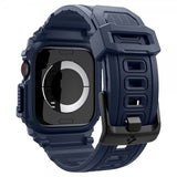 Spigen Apple Watch 46 mm (Series 10/11) Armbånd og Etui Rugged Armor Pro Navy Blue