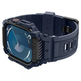 Spigen Apple Watch 46 mm (Series 10/11) Armbånd og Etui Rugged Armor Pro Navy Blue