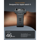 Spigen Apple Watch 46mm (Serie 10/11) Rem Rugged Armor Pro 2 Dark Gray