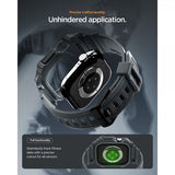 Spigen Apple Watch 46mm (Serie 10/11) Rem Rugged Armor Pro 2 Dark Gray