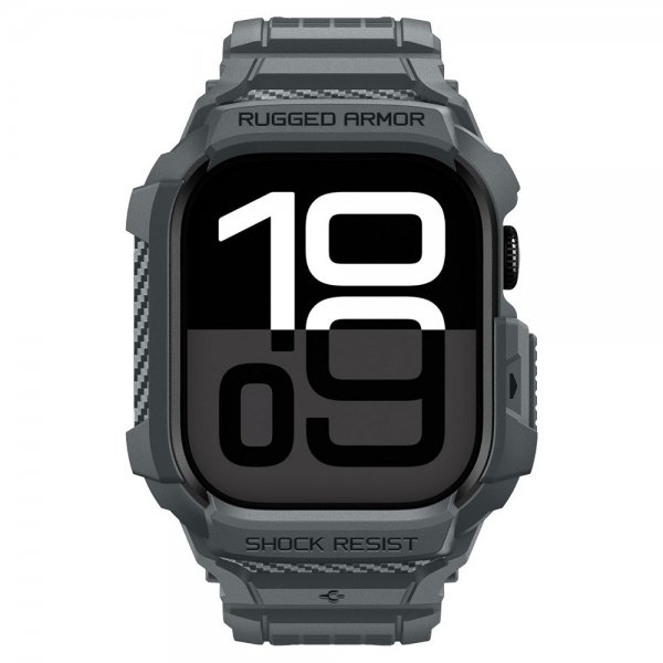 Spigen Apple Watch 46mm (Serie 10/11) Rem Rugged Armor Pro 2 Dark Gray