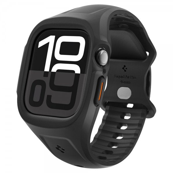 Spigen Apple Watch 46mm (Series 10/11) Cover med Rem Liquid Air Pro Mat Sort