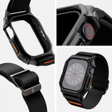 Spigen Apple Watch 46mm (Series 10/11) Rem og etui Lite Fit Pro Matte Black