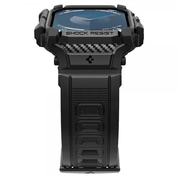 Spigen Apple Watch 46 mm (Series 10/11) Armbånd og Skal Rugged Armor Pro Matte Black
