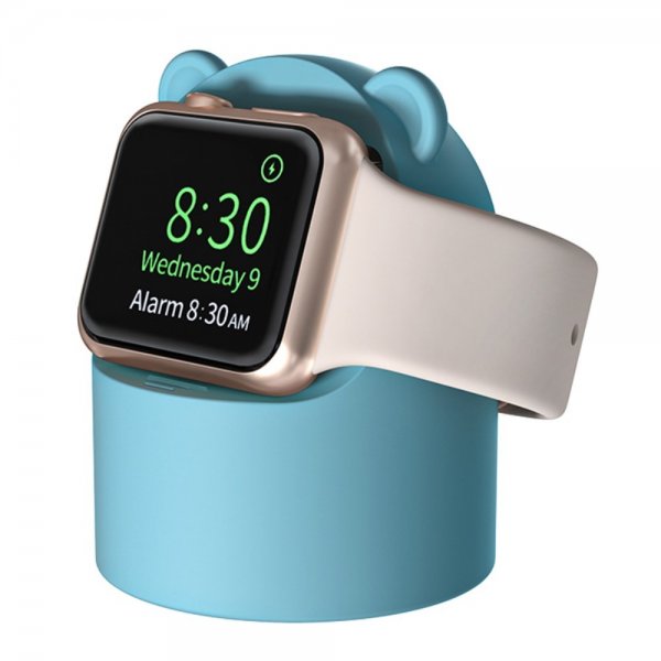 Apple Watch Holder til Oplader Bjørn Lyseblå