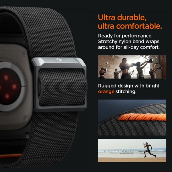 Spigen Apple Watch Ultra 49mm Rem og Cover Lite Fit Pro Matte Black