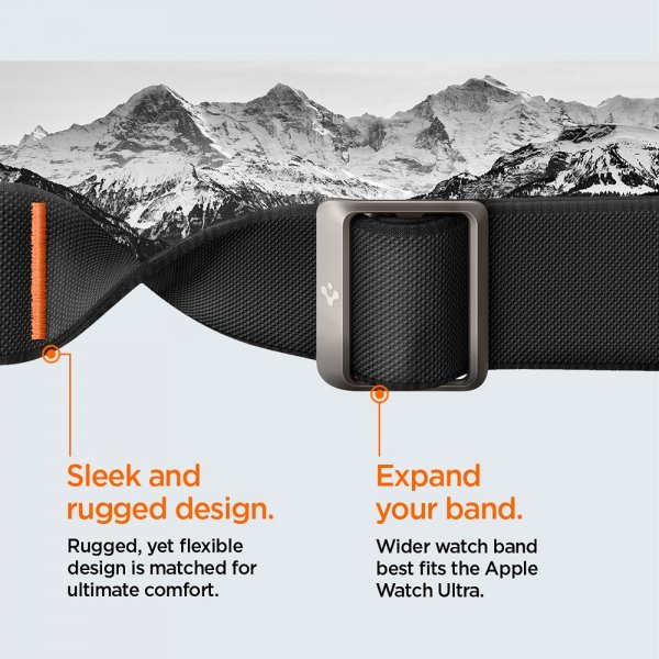 Spigen Apple Watch Ultra 49mm Rem og Cover Lite Fit Pro Matte Black