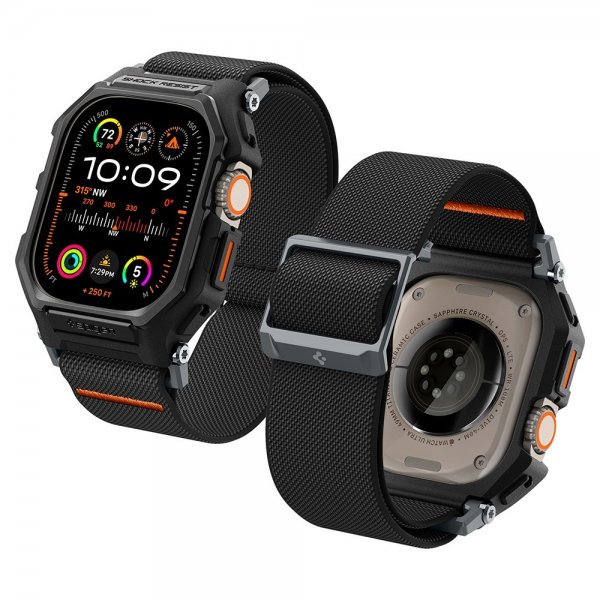 Spigen Apple Watch Ultra 49mm Rem og Cover Lite Fit Pro Matte Black