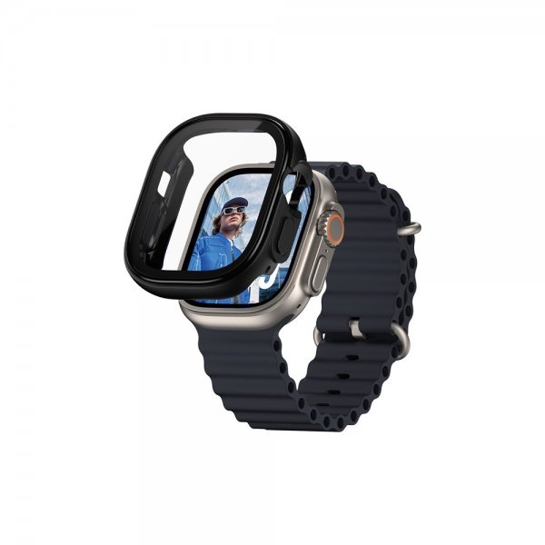 PanzerGlass Apple Watch Ultra 49mm Cover med Skærmbeskyttelse Fuld Kropsbeskyttelse Sort
