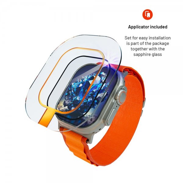 Fast Apple Watch Ultra 49mm Skærmbeskyttelse Safir