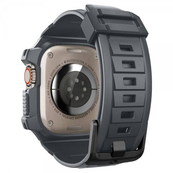 Spigen Apple Watch Ultra 49mm Rem og Cover Rugged Armor Pro Dark Gray