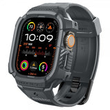 Spigen Apple Watch Ultra 49mm Rem og Cover Rugged Armor Pro Dark Gray