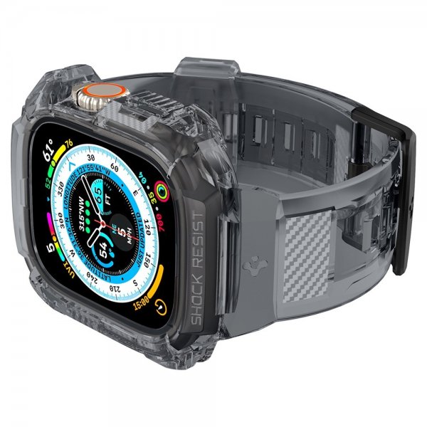 Spigen Apple Watch Ultra 49mm Rem og Cover Rugged Armor Pro Space Crystal