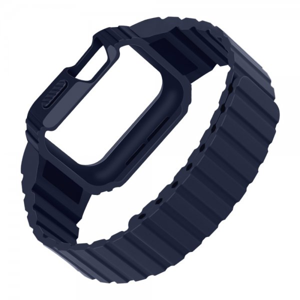 Apple Watch Ultra 49mm Rem med Cover Silikone Magnetlukning Blå