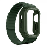 Apple Watch Ultra 49mm Rem med Cover Silikone Magnetlukning Grøn