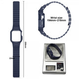 Apple Watch Ultra 49 mm urrem med etui silikone magnetlukning sort