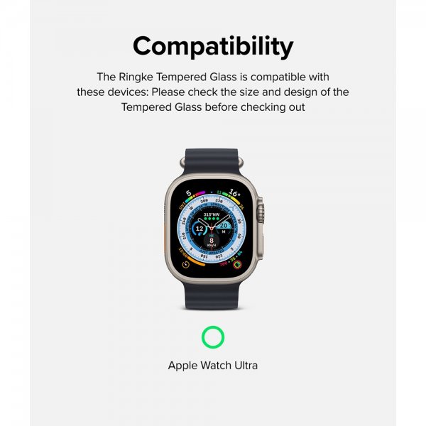 Ringke Apple Watch Ultra Skærmbeskytter Beskyttelsesglas 4-pak