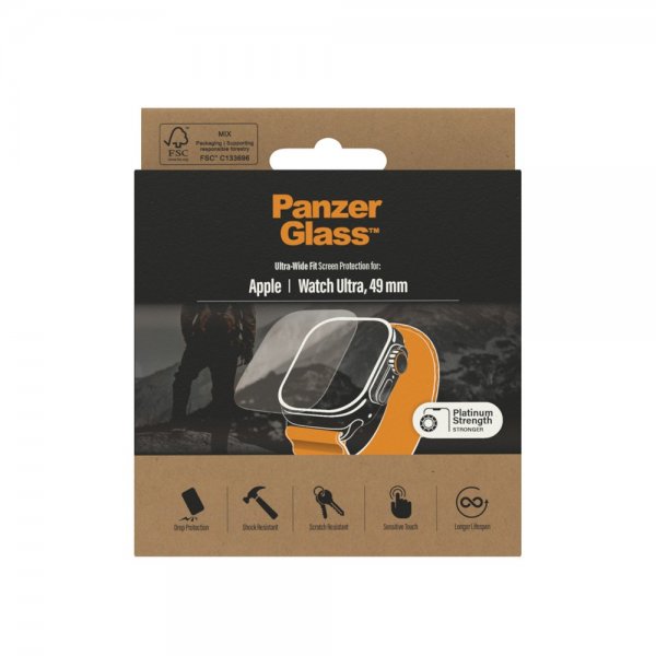 PanzerGlass Apple Watch Ultra 49mm Skærmbeskyttelse Ultra-Wide Fit