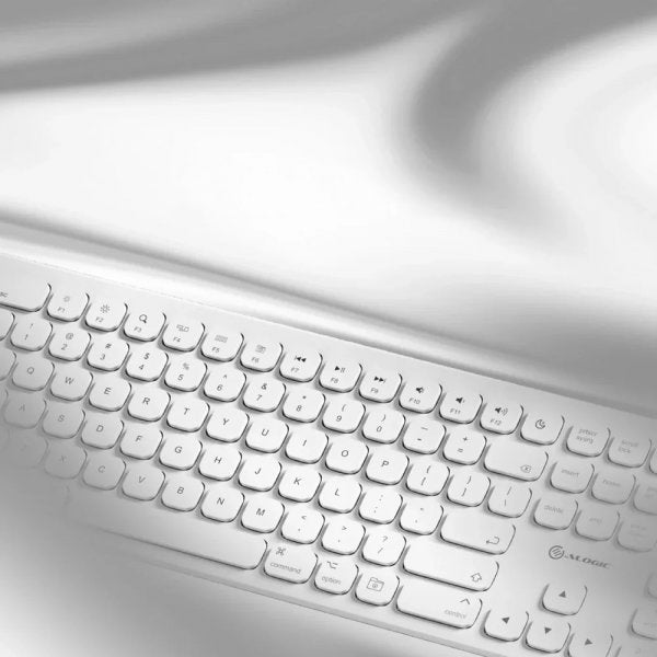 ALOGIC Trådløst Tastatur Echelon Bluetooth USB-C Genopladeligt Hvid
