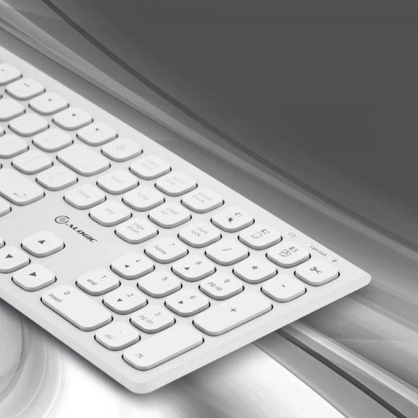 ALOGIC Trådløst Tastatur Echelon Bluetooth USB-C Genopladeligt Hvid