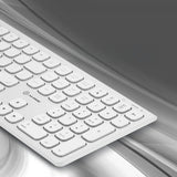 ALOGIC Trådløst Tastatur Echelon Bluetooth USB-C Genopladeligt Hvid