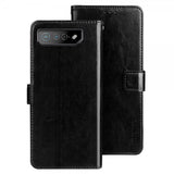 Asus ROG Phone 7 Etui Lædertekstur Sort