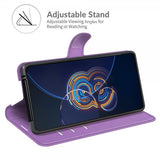 Asus Zenfone 8 Flip Etui Litchi Lilla