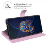 Asus Zenfone 8 Flip Etui Litchi Lyserød