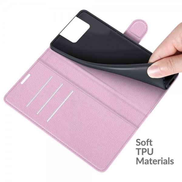 Asus Zenfone 8 Flip Etui Litchi Lyserød