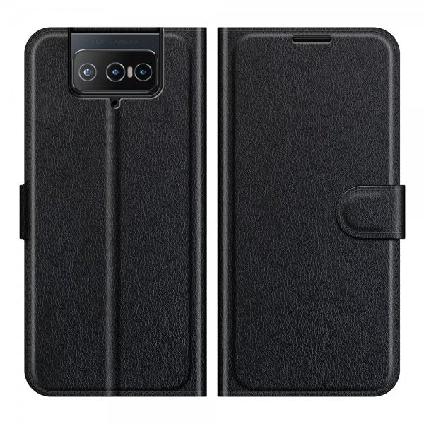 Asus Zenfone 8 Flip Etui Litchi Sort