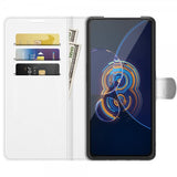 Asus Zenfone 8 Flip Etui Litchi Hvid