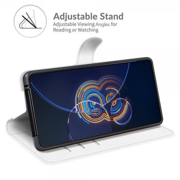 Asus Zenfone 8 Flip Etui Litchi Hvid