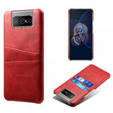 Asus Zenfone 8 Flip Cover To Kortlommer Rød